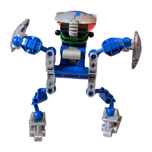 Vintage LEGO BIONICLE Gahlok-Kal Blue Orange 8578 Set with Canister Complete Set - Picture 3 of 11